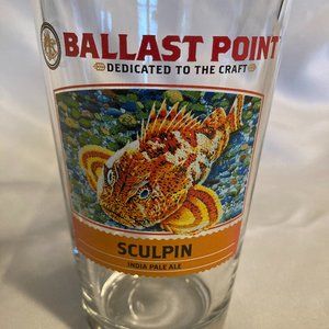 Set of 4 Ballast Point Brewing Sculpin IPA Pint Glasses. NWOT.